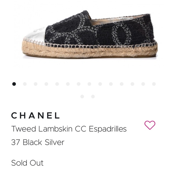 🔥 Chanel Espadrilles Lambskin Women’s Slip On 37 authentic CHANEL Tweed - Picture 10 of 12